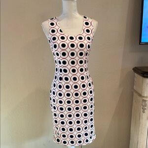 Authentic Dolce & Gabbana Cream Sheath Midi Dress Sleeveless Scoop Neck